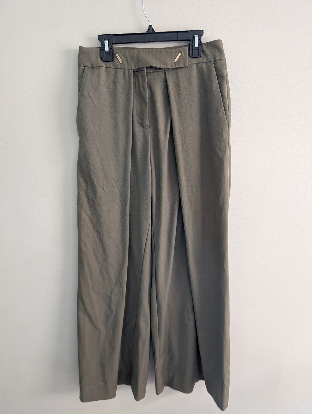 Eudon Choi Green Wide Leg Pants Size 2